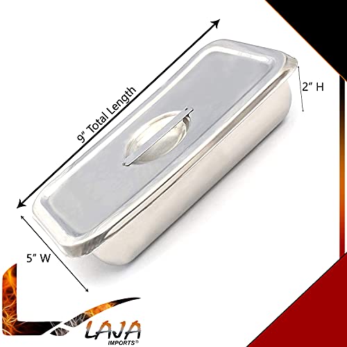 Laja Imports 1Pc 9"X5"X2" Instrument Tray With Lid Holloware Dental Medi #TOP2