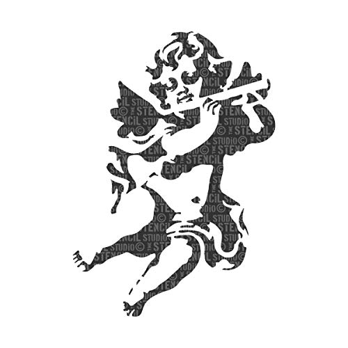 Cherub Stencil, reusable laser cut stencil. Ideal for decorating cards, napkins and other crafts. - Size Small (A4) (10426S)