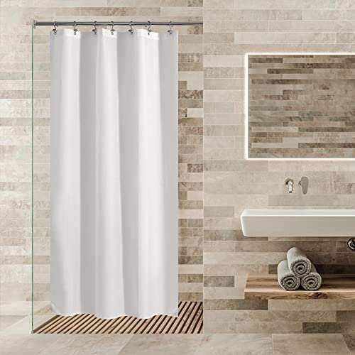 Image of ALYVIA SPRING Stall Waterproof Fabric Shower Curtain or Liner White, 36x72