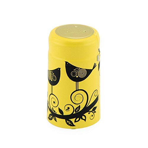 ABC Crafted Series | Canary Yellow withMidnight Black Birds | PVC Shrink Capsule | Size: 30.5 x 55 mm (PK100)