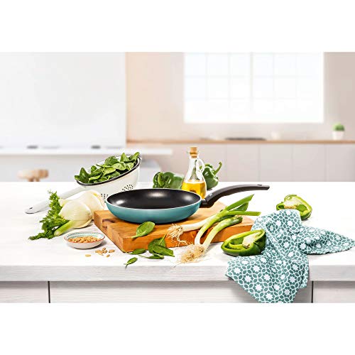 Silit Belluna Bratpfanne 28 cm Induktion, Aluminium beschichtet, Kunststoffgriff, für schonendes Braten, grün – Bild 3