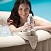 Intex PureSpa Attachable Cup Holder for Spa Wall, Pool and Hot Tub Accessory for Drinks that Holds 2 Standard Sized Beverages, Tan