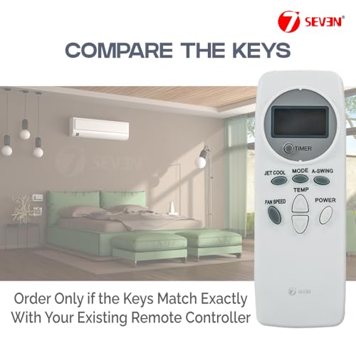 Image of 7SEVEN Compatible AC Remote Control for LG Split and Window Air Conditioner, Match Keys Exactly with Original 10A AC Remote Before Placing Order