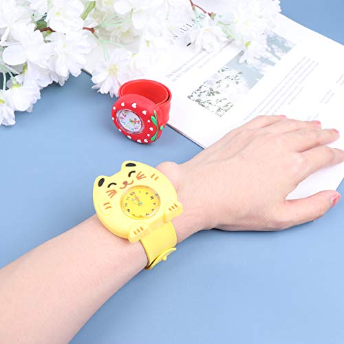 2pcs Crianças Cartoon Relógios Criativo Slap Relógios Crianças Quartz Slap Relógios De Pulso Criativ