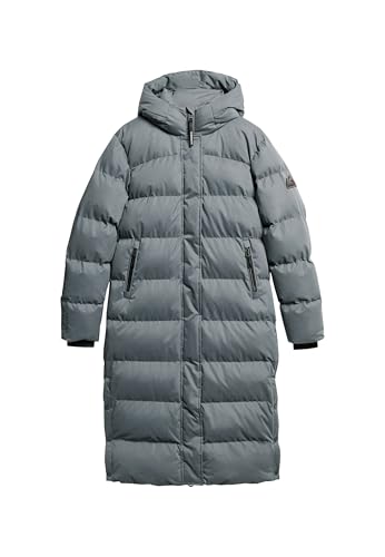 Chaqueta de invierno Superdry Longline Puffer de microfibra con capucha para mujer - 16