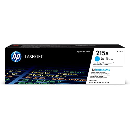Original HP 215A Cyan Toner Cartridge | Works with HP Color LaserJet Pro M155, HP Color LaserJet Pro MFP M182, M183 Series | W2311A