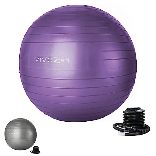 Vivezen - Ballon de yoga, fitness, gymnastique, grossesse en PVC antidérapant - Plusieurs tailles et coloris disponibles