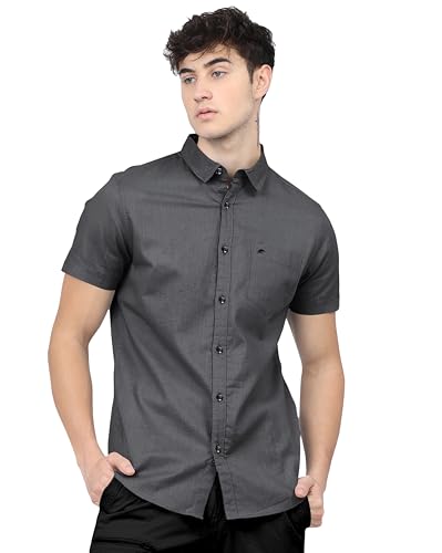 Image of BRUCEWANE Men's 100% Cotton Half Sleeve Shirt