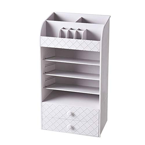 Preisvergleich Produktbild Hojkl Aufbewahrungsbox für Kosmetika Mehrschichtige Vertikale Desktop Storage Box Cosmetic Compartment WC Sortier- und Sorting Box (Color : White, Size : One Size)