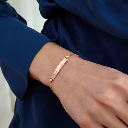 EVE'S ADDICTION Engraved Bracelets for Women - Custom Gold Roman Numeral Bracelet - Birthday Gift - Graduation Gift - Gifts for Mom2