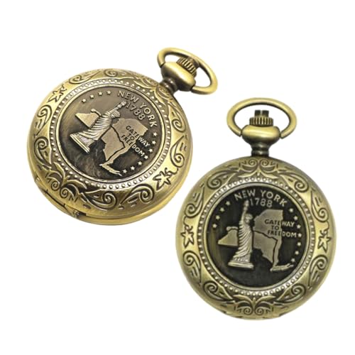 Set de 2 brújulas vintage tipo reloj de bolsillo