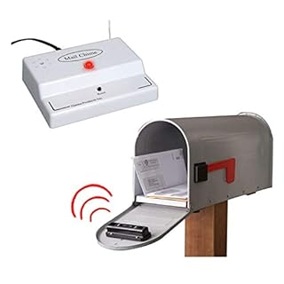 Mail Chime Mailbox Notification System – Mailbox Signal with Wireless Transmitter & Audible Arrival Alert Receiver with Bright LED Light