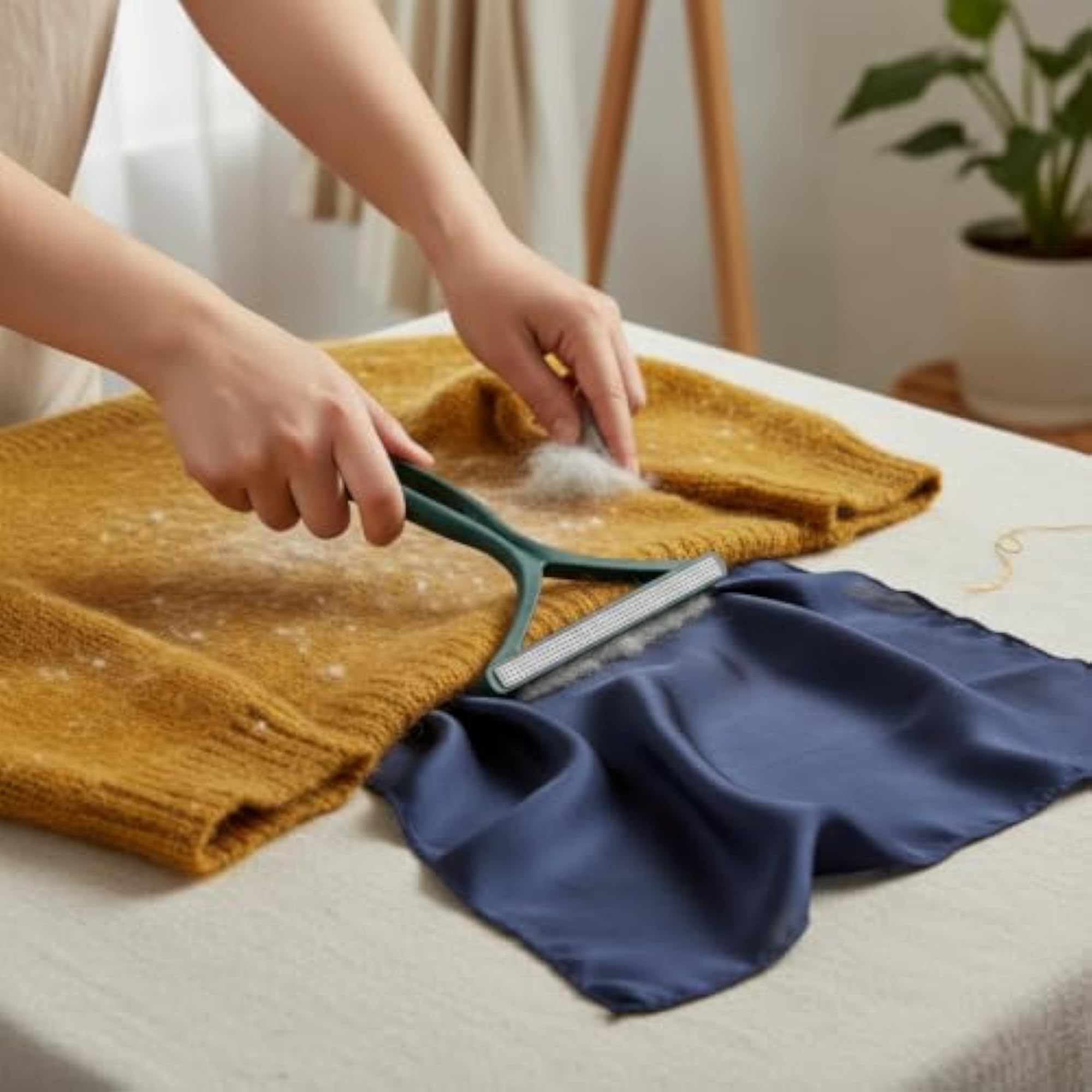 Static Lint Remover for Clothes, Manual Fabric Shaver in Green
