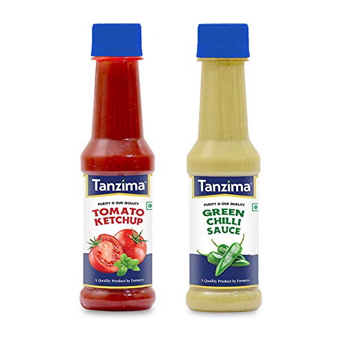 Tanzima® Tomato Ketchup and Green Chilli Sauce, Combo Offer Pack of 2 (200g Each) Tanzima® Tomato Ketchup and Green Chilli Sauce, Combo Offer Pack of 2 (200g Each)