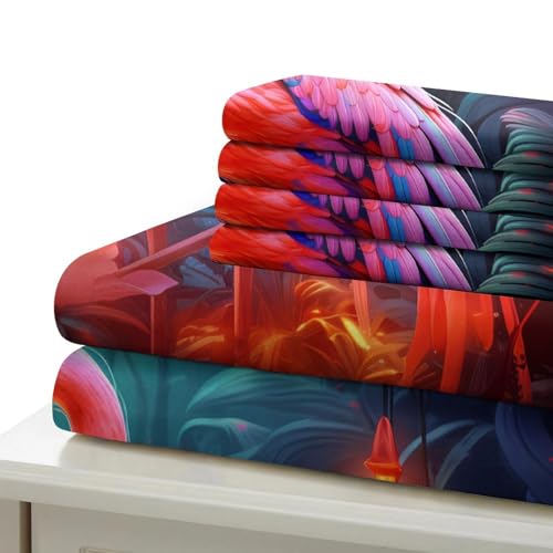 Parure de lit hypoallergénique poisson 3D housse de couette zip