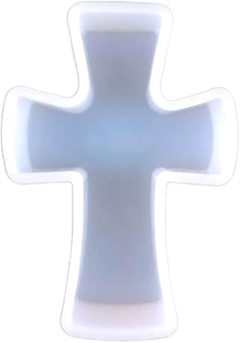 Molde Freshie de silicona en forma de cruz, 3.75 pulgadas de ancho x 4 pulgadas de largo x 0.8 pulgadas de profundidad, diseño de cruz pequeña,