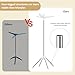 SUYU Clothes Drying Rack, Foldable Drying Rack Clothing, Laundry Drying Rack, 59-Inch Indoor Clothes Airer with 3 Rotatable Arms, Stainless Steel,4 Legs,White and Silver SNJ101