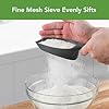 Tovolo Scoop & Sift Flour Sifter for Baking Dusting 1 Cup Fine 20 Mesh Sieve Flour Duster, Easy Scoop Dishwasher Safe Baking Powdered Sugar Flour Sifting Tool for Aerating Coating Dusting, Charcoal
