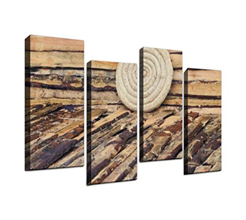 4 Panel Handmade hay Target for Archery Archery Stock Pictures Royalty Free Canvas