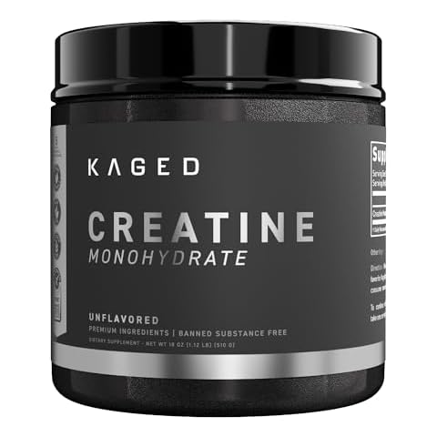 Kaged Creatine Monohydrate Micronized Powder | 100 Servings | Unflavored | Muscle Recovery and Growth Supplement for Men & Women | Vegan | Easily Digestible | Gluten Free | Keto Friendly Cover