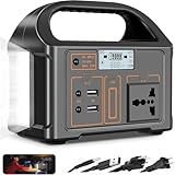 Banco de Energía Portátil 300 W 110V, Estación de Energía para Exteriores con Iluminación LED,2...