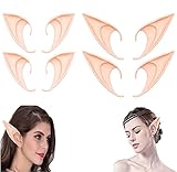 通用 4 Pares Orejas De Elfo Cosplay Orejas de Duendes, Divertido Orejas De Elfo, Orejas de Hobbit, para Cosplay Anime Props Accesorios de la Mascarada Fiesta de Halloween Disfrazar