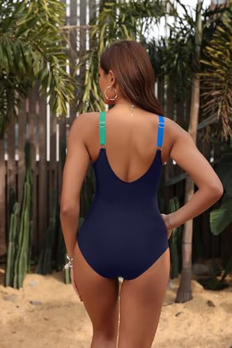 Image of Holipick Women Tummy Control One Piece Swimsuit - Push Up Bathing Suit Full Coverage Slimming Swimwear