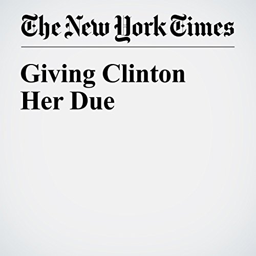 Giving Clinton Her Due cover art