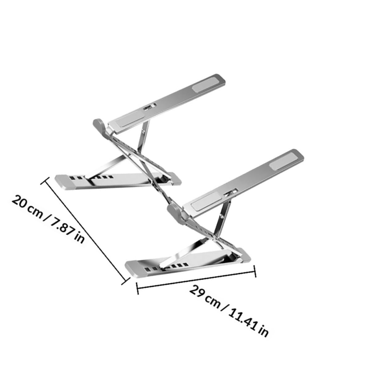 Operitacx Soporte para Portátil De Aleación De Aluminio Elevador Ergonómico Multifuncional para Oficina y Viajes Color Plateado