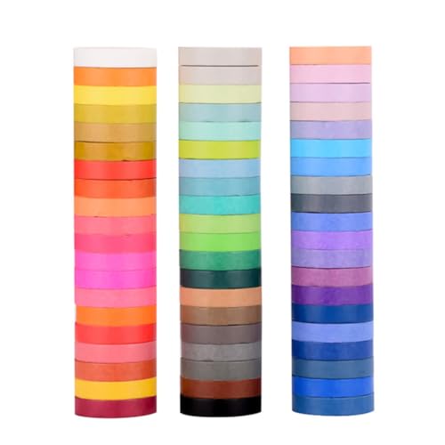 Cinta Washi Adhesiva 8mm para Manualidades Set de Papel Washi Surtido Scrapbooking