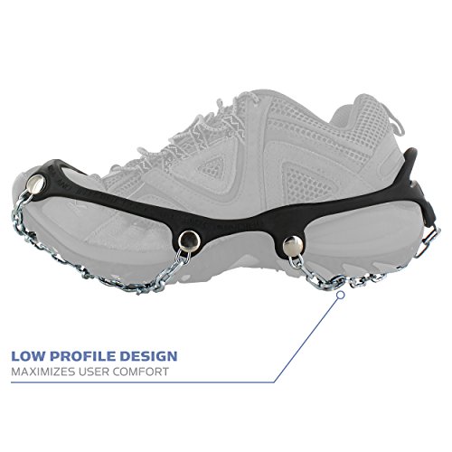 Yaktrax Traction Chains For Walking On Ice And Snow (1 Pair), Black, X-Large #TOP5