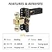 Adjustable Trailer Hitch, Fits 2.5-Inch Receiver, 6-Inch Drop/Rise,2
