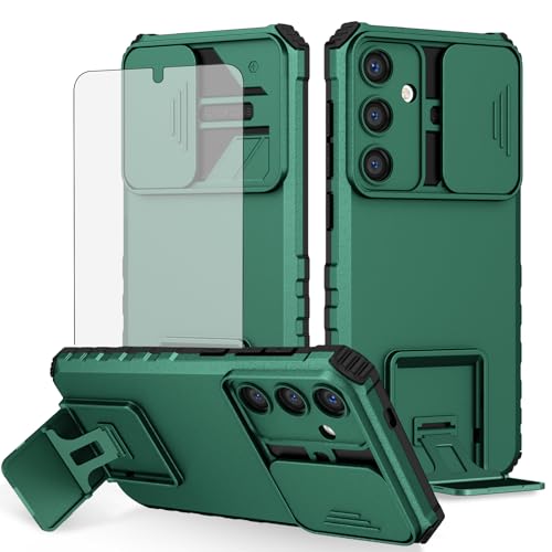 Coque Samsung S24 Plus antichoc avec stand métallique et protège objectif