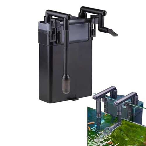 Filtro Externo Hang On para Aquário 500L/H – 6W Filtragem em Múltiplos Estágios, Baixo Consumo de Energia, Ideal para Aquários Pequenos (110V)