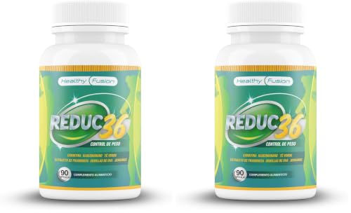 Healthy Fusion - Reduc36 | Pastillas para Adelgazar Rápido | Quemagrasas potente, Termogénico y Supresor del Apetito | Adelgazar rápido y efectivo | Fórmula natural sin efectos rebote | 60 cápsulas