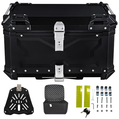 Valise moto en aluminium de 80L, le coffre arrière étanche haut de gamme