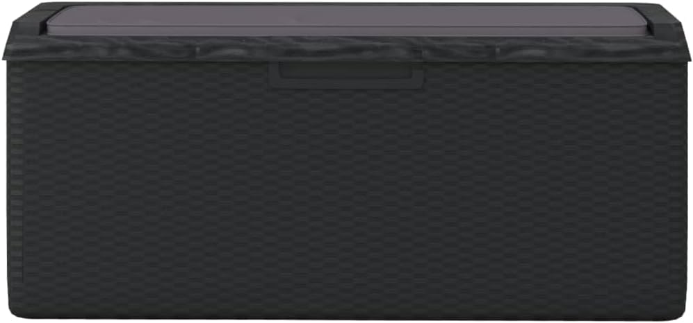 Garden Storage Box Anthracite Polypropylene 42.5 x 16.9 x 1.2 in Outdoor Furniture Storage Boxes