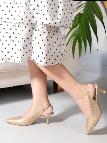 Image of Carlton London Women Stylish Backstap Sandal for Casual Wear, Party and Formal Wear with Stiletto Heels