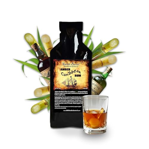 Amber Caribbean Rum Essence Flavoring – 20ml (.65oz) Liquor Flavor Refill Packet for Bootleg Kits & Barrel Aging, Swish Barrel Extract for Cocktails, Mixology & Moonshine Distilling