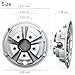 10L0L Golf Cart SS Wheel Covers Hub Caps for EZGO, Club Car, Yamaha - 8 Inch Snap-on Installation, Chrome, Set of 4