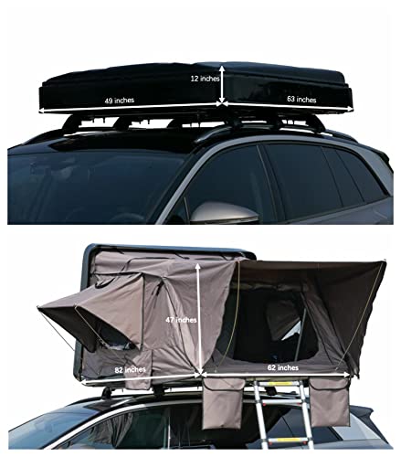 Campoint Hard Shell Pop Up Roof Tent Universal For Cars Trucks Suvs Camping Travel Mobile With Ladder (Large, Gray) #TOP2