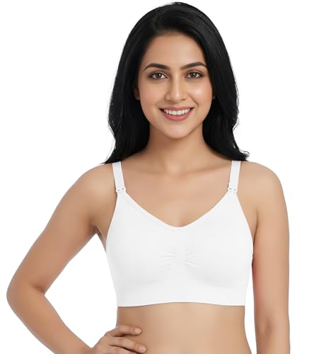 Image of DClub Comfort Revolution Seamless Bra -Easy lite Full-Coverage Wireless Everyday Bra with Soft Comfort with Removable Pad.