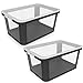 Produktbild Rotho Albris 2er-Set Aufbewahrungsbox 45l mit Deckel, Kunststoff (PP recycelt), transparent/schwarz, 45l (57.0 x 39.2 x 27.0 cm)