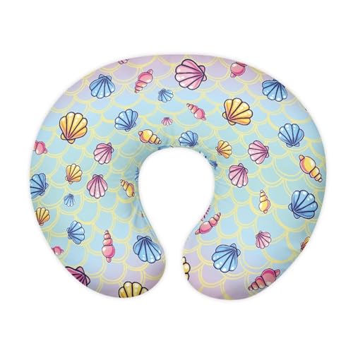 Image of Colorful Shell Pillow Cover for Infant Snug, Removable Soft Breastfeeding Pillow Slipcover, Durable Neutral Breastfeeding Pillow Cover