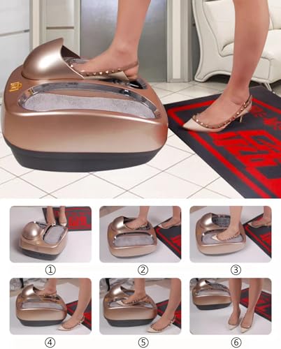 White,Wkantlaes Smart Boots Shoes Sole Water Brushing Machine, Fully Automatic Shoe Sole Cleaning Machine, Household Shoes Cleaning Equipment, Intelligent Automatic Induction Boot Shoe Cleaner