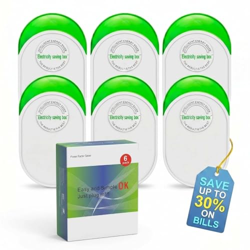 Smart Power Saver Plug Energy Saving Box Power Factor Saver with Voltage Stabilizer Surge Protection Plug-and-Play Electricity Saving Device for Home Office