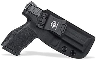 HK VP9 Holster, Kydex IWB Holster for Heckler & Koch (H&K) HK VP9 Concealed Carry - Inside Waistband Carry Concealed Holster VP9 H&K Pistol Case Guns Accessories (Black, Right Hand Draw)
