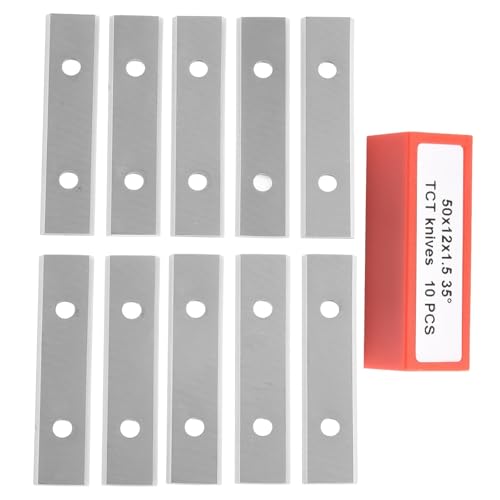 EpheyFIF 10 cuchillas cuadradas de carburo de 50 x 12 x 1,5 mm, cuchillas de corte, raspadores de pintura, herramientas manuales, accesorios de herramientas eléctricas