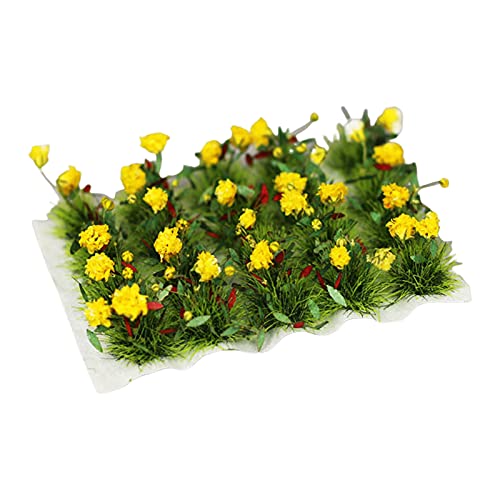 freneci DIY Mini Simulation Blume Cluster Modelleisenbahn Fee Garten Architektur Landschaft Gelände Gras Bausatz Sand… – Bild 4