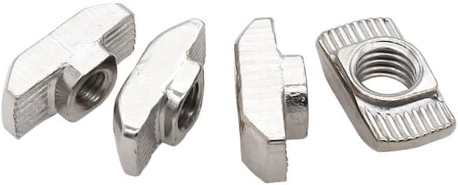 Generic 20PCS Aluminum Extrusion Profile 2020 3030 4040 4545 M3 M4 M5 M6 M8 Carbon Steel T Nut Hammer Head Fasteners - (Size: 30M6)